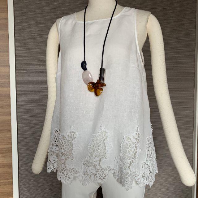 ERMANNO SCERVINO シェルヴィーノ 新品リネン＆レース カットソー