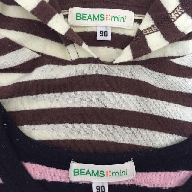 BEAMS(ビームス)のBEAMS MINI ボーダーパーカー キッズ/ベビー/マタニティのキッズ服男の子用(90cm~)(Tシャツ/カットソー)の商品写真