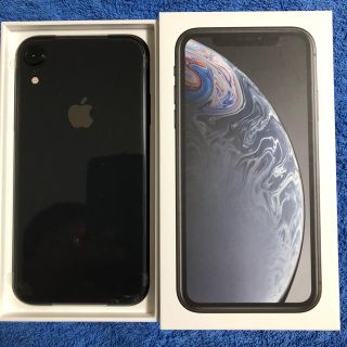 アップル(Apple)の新品 iPhone XR Black おまけ4千円相当ガラスカバー付(スマートフォン本体)