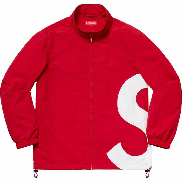 ナイロンジャケット新品 Supreme19ss S Logo Track Jacket 赤M 送込