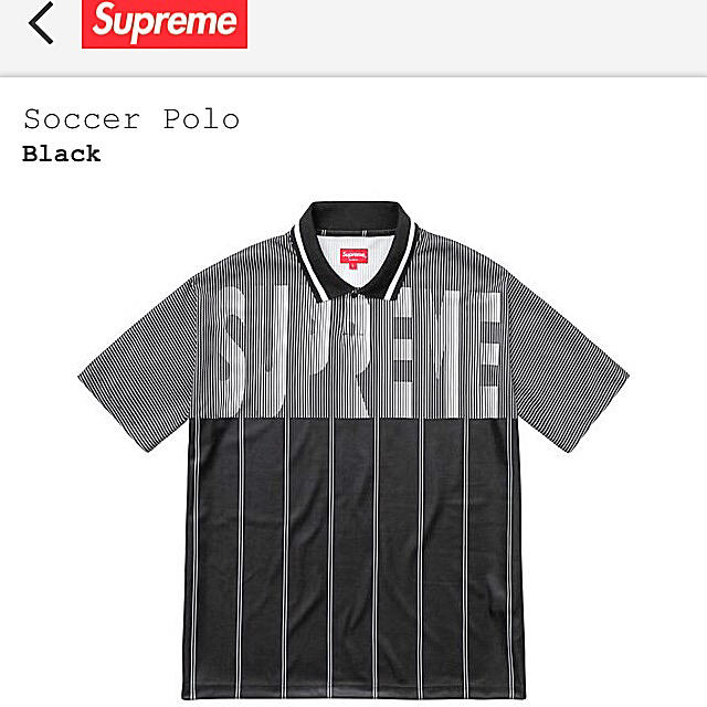 【送料無料】SUPREME Soccer PoloBlackSIZE