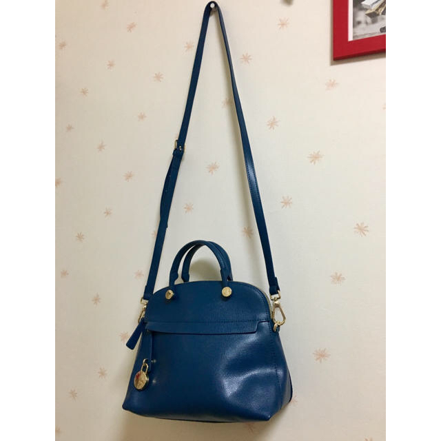 新品FURLA ショルダーバッグ パイパー 2way ブルー