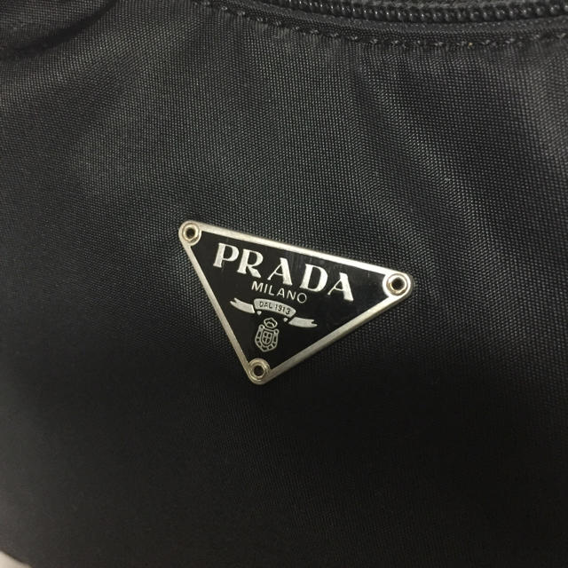 PRADA 美品 黒 ミニ アクセサリーポーチ ハンド バッグ ナイロン プラダ