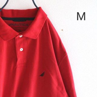 ノーティカ(NAUTICA)のUS ノーティカ 赤 長袖 ポロシャツ M(ポロシャツ)