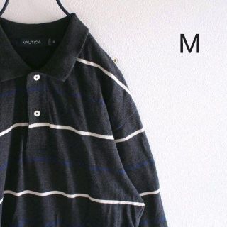 ノーティカ(NAUTICA)のUS ノーティカ ダークグレー 長袖 ポロシャツ M(ポロシャツ)