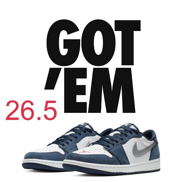 スニーカーNIKE SB AIR JORDAN 1 LOW MIDNIGHT NAVY