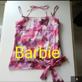 バービー(Barbie)のBarbie バービー キャミソール ハート ピンク(キャミソール)