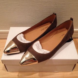 ナインウエスト(NINE WEST)のナインウエスト ブラウンコンビフラット (ハイヒール/パンプス)