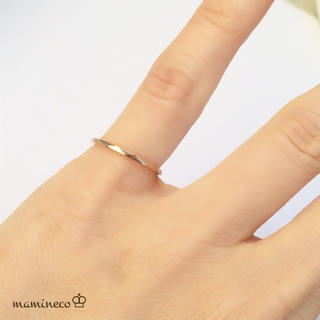 4号サイズ ステンレス製 ピンクゴールドリング  カットタイプ 指輪 (リング(指輪))