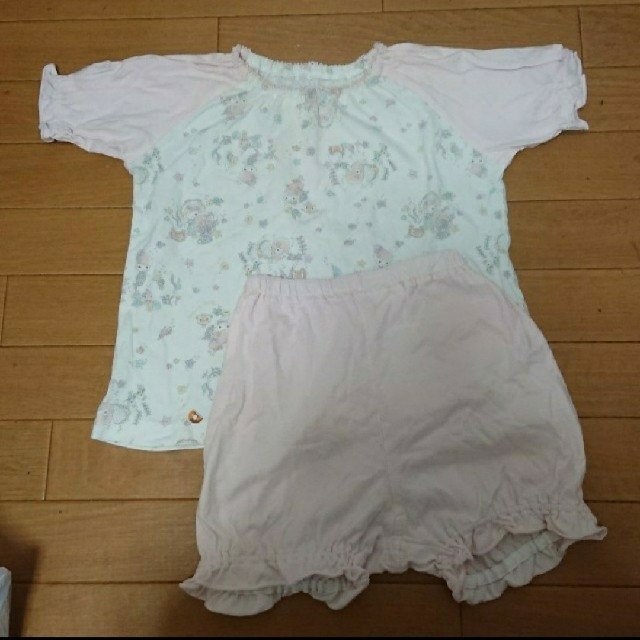 西松屋(ニシマツヤ)の90センチ  半袖パジャマ キッズ/ベビー/マタニティのキッズ服女の子用(90cm~)(パジャマ)の商品写真