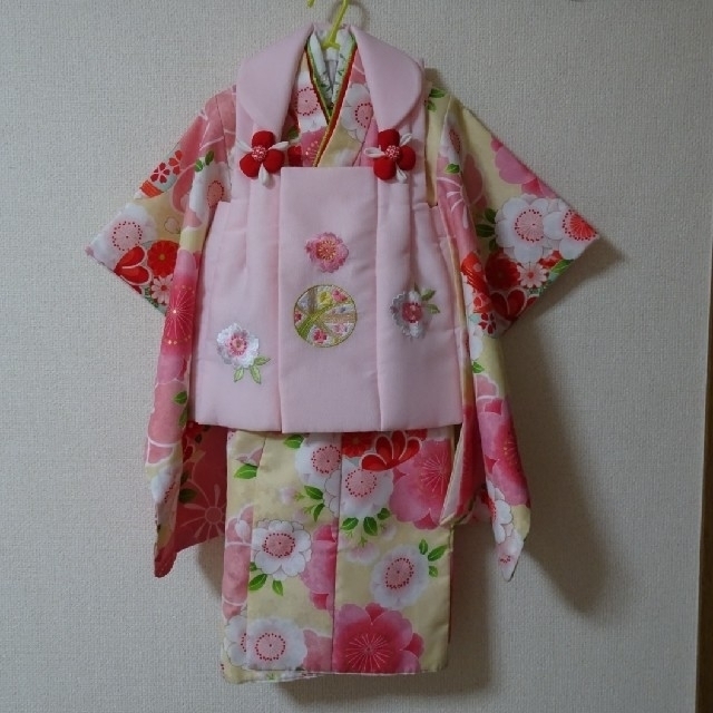 七五三　三歳　着物 キッズ/ベビー/マタニティのキッズ服女の子用(90cm~)(和服/着物)の商品写真