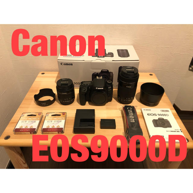 カメラ【極美品】EOS9000Dダブルズームキット☆おまけアリ☆完品