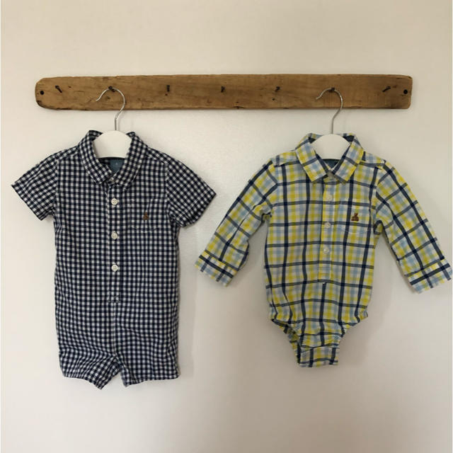 babyGAP(ベビーギャップ)のGAP ベビー ショートオール・長袖ボディーシャツ キッズ/ベビー/マタニティのベビー服(~85cm)(ロンパース)の商品写真