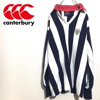 カンタベリー(CANTERBURY)のCANTERBURY カンタベリー ラガーシャツ 長袖 ストライプ(ポロシャツ)