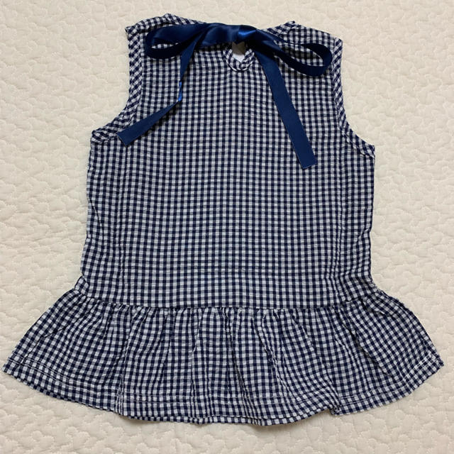 【新品】ギンガムチェック セットアップ 韓国子供服 キッズ/ベビー/マタニティのキッズ服女の子用(90cm~)(その他)の商品写真