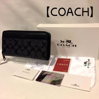 コーチ(COACH)の265 coach コーチF75000 長財布 シグネチャーウォレット ブラック(財布)