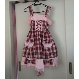 アンジェリックプリティー(Angelic Pretty)のアンジェリックプリティ春夏チェック　ジャンパースカート(ひざ丈ワンピース)