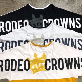 ロデオクラウンズワイドボウル(RODEO CROWNS WIDE BOWL)のライトイエロー関西限定ドルマンバイカラーTシャツ 関西の皆さんビックリ衝撃特価！(Tシャツ(半袖/袖なし))