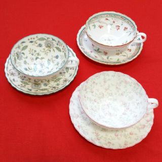 ノリタケ(Noritake)の【未使用】ノリタケ  ３種類  ティーカップ&ソーサー(グラス/カップ)