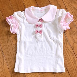 シャーリーテンプル(Shirley Temple)のshirley temple シャーリーテンプル 襟付き リボン カットソー(Tシャツ/カットソー)