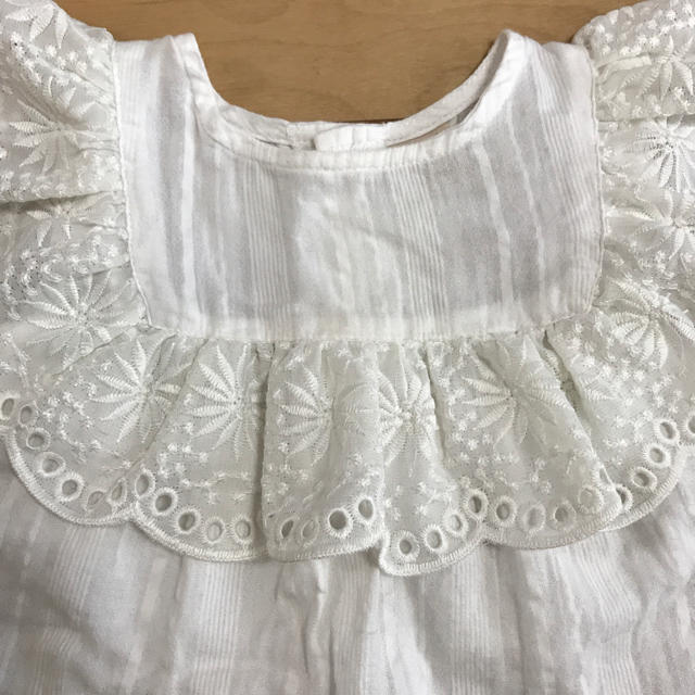 petit main(プティマイン)のプティマイン＊白ブラウス＊100 キッズ/ベビー/マタニティのキッズ服女の子用(90cm~)(ブラウス)の商品写真