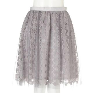 ジルバイジルスチュアート(JILL by JILLSTUART)のJILL by JILL STUART チュール×レーススカート(ひざ丈スカート)