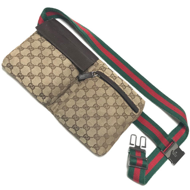 Gucci(グッチ)のGUCCI☆GG☆ウエストポーチ☆シェリーライン☆28566 メンズのバッグ(ウエストポーチ)の商品写真