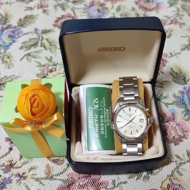 【訳あり美品】SEIKO KINETIC 　セイコーキネティック　自動巻き腕時計