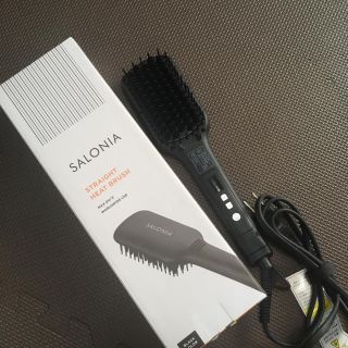 SALONIA ストレートヒートブラシ(ヘアアイロン)