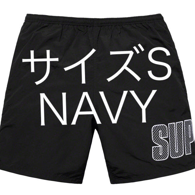 Logo Applique Water Short サイズS NAVYNAVYSIZE