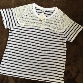 グローバルワーク(GLOBAL WORK)のボーダー♡レース♡新品(Tシャツ(半袖/袖なし))