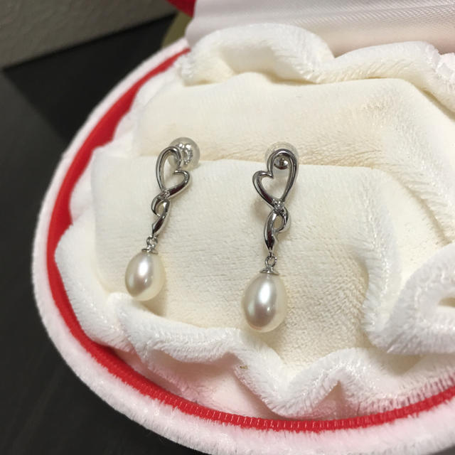 K14WG 淡水パールピアス レディースのアクセサリー(ピアス)の商品写真