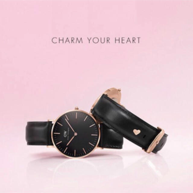 Daniel Wellington(ダニエルウェリントン)のダニエルウェリントン ハートチャーム ローズゴールド レディースのファッション小物(腕時計)の商品写真