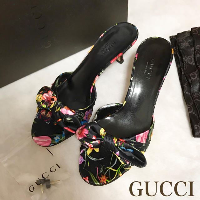 Gucci(グッチ)の未使用 GUCCI フローラルミュール レディースの靴/シューズ(ミュール)の商品写真