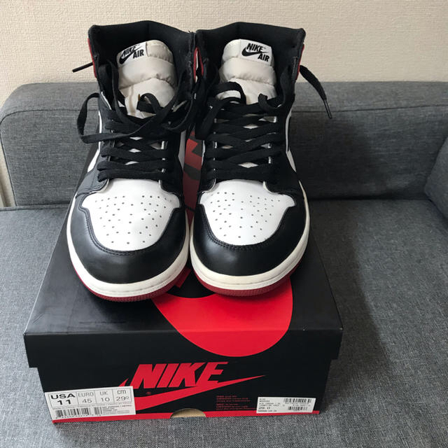 ナイキ  air  jordan1 og つま黒 black toe