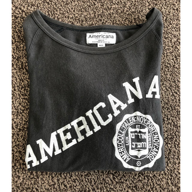 AMERICANA(アメリカーナ)のAMERICANA 七分袖 グレー Tシャツ レディースのトップス(Tシャツ(長袖/七分))の商品写真