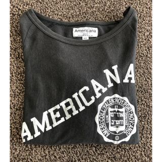 アメリカーナ(AMERICANA)のAMERICANA 七分袖 グレー Tシャツ(Tシャツ(長袖/七分))