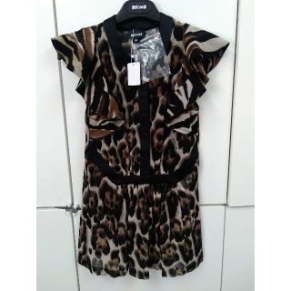 ジャストカヴァリ(Just Cavalli)の新品■JustCavalliジャストカヴァリ■ヒョウ柄ブラウス38(シャツ/ブラウス(半袖/袖なし))