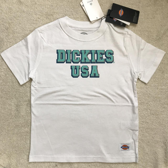 Dickies(ディッキーズ)の新品 Dickies ディッキーズ プリントS/S Tシャツ キッズ 120 白 キッズ/ベビー/マタニティのキッズ服男の子用(90cm~)(Tシャツ/カットソー)の商品写真