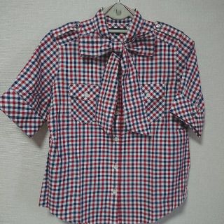 トミーヒルフィガー(TOMMY HILFIGER)の美品☆TOMMY HILFIGER ボウタイブラウス(シャツ/ブラウス(半袖/袖なし))