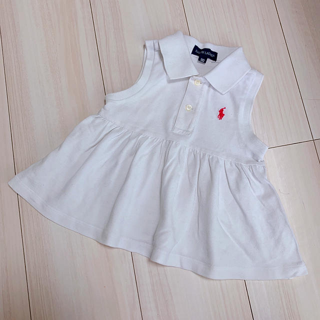 POLO RALPH LAUREN(ポロラルフローレン)のラルフローレン 90 トップスホワイト キッズ/ベビー/マタニティのキッズ服女の子用(90cm~)(Tシャツ/カットソー)の商品写真