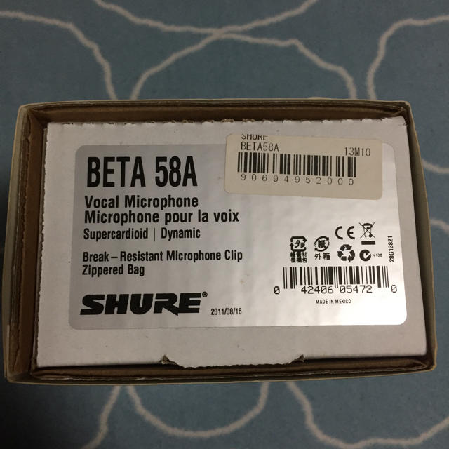 SHURE BETA58A (中古品) 楽器のレコーディング/PA機器(マイク)の商品写真