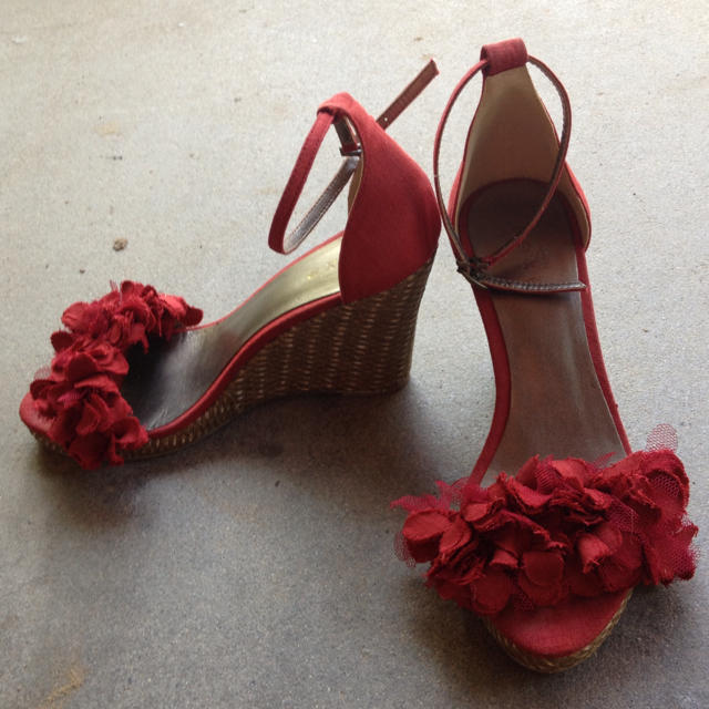 axes femme(アクシーズファム)の赤ウェッジソール レディースの靴/シューズ(サンダル)の商品写真
