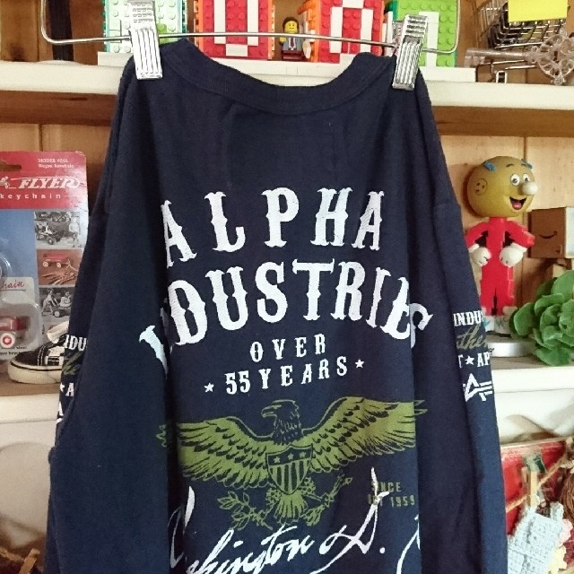 ALPHA INDUSTRIES(アルファインダストリーズ)の【RAKUMAKURA様 専用】*゜・ALPHA 長袖Tシャツ・゜* メンズのトップス(Tシャツ/カットソー(七分/長袖))の商品写真