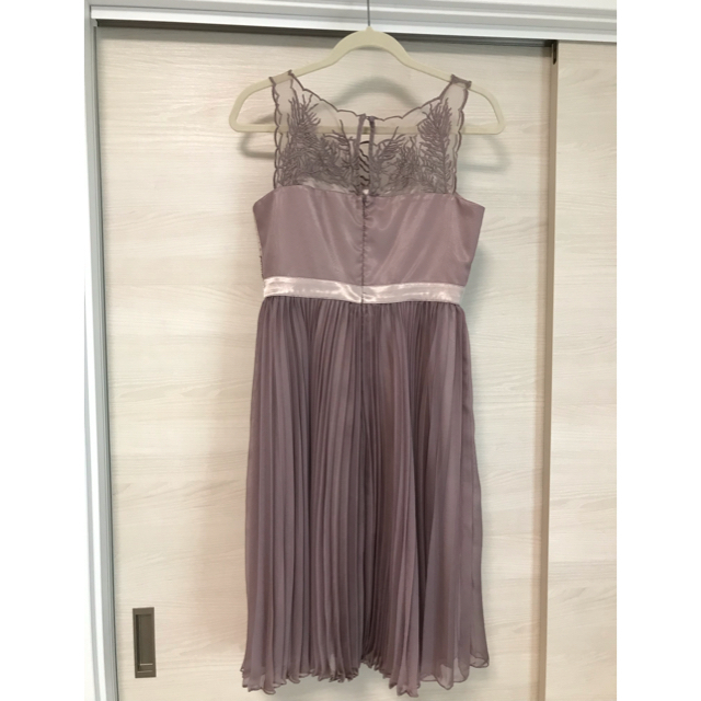 プリーツシフォンワンピースドレス  11号 レディースのフォーマル/ドレス(ミディアムドレス)の商品写真