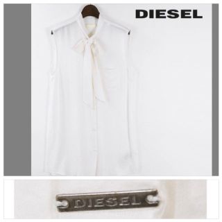 ディーゼル(DIESEL)の新品未使用☆ロング丈ノースリーブリボンタイブラウス(シャツ/ブラウス(半袖/袖なし))