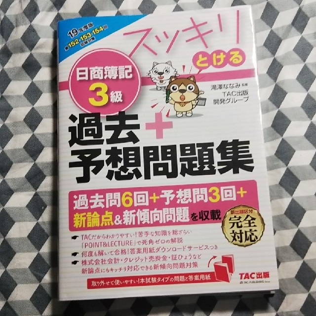 TAC出版(タックシュッパン)の19年度版 スッキリとける 日商簿記3級 過去+予想問題集 エンタメ/ホビーの本(資格/検定)の商品写真