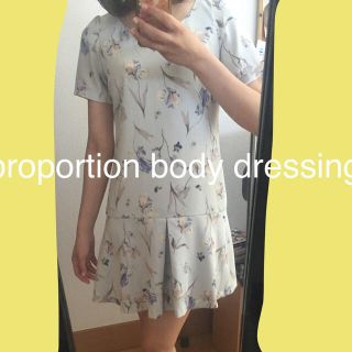 プロポーションボディドレッシング(PROPORTION BODY DRESSING)のぼかしフラワープリントワンピース(ミニワンピース)