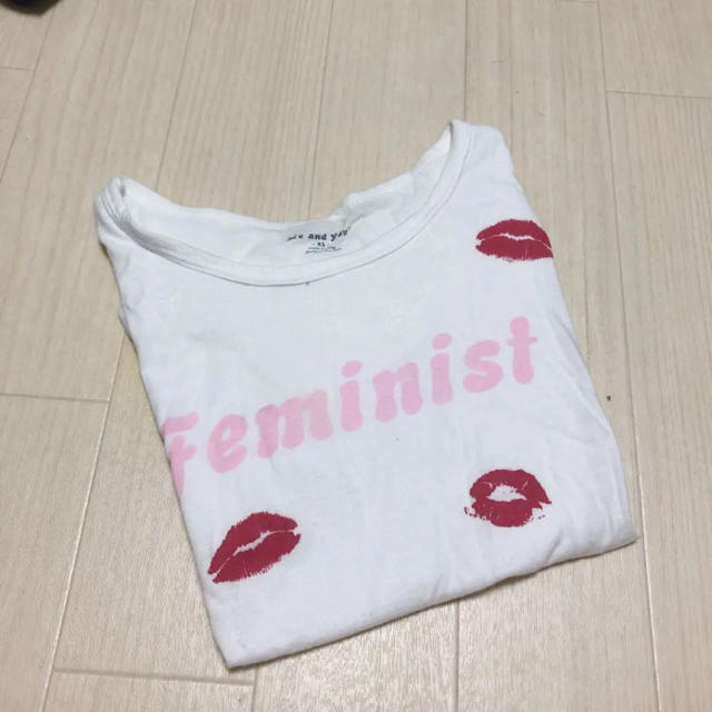 bonjour records(ボンジュールレコーズ)のme and you feminist tee レディースのトップス(Tシャツ(半袖/袖なし))の商品写真