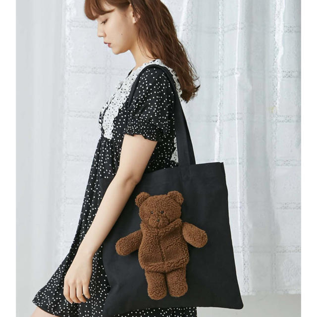 merry jenny(メリージェニー)の新品  merryjenny メリージェニー teddyトートバッグ レディースのバッグ(トートバッグ)の商品写真